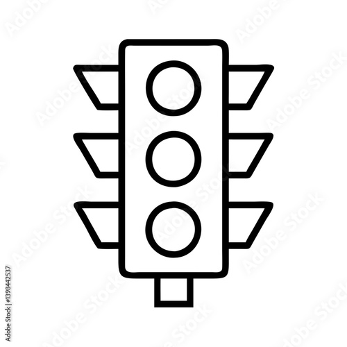 Traffic light icon vector illustration symbol sign outline style for web design and mobile app