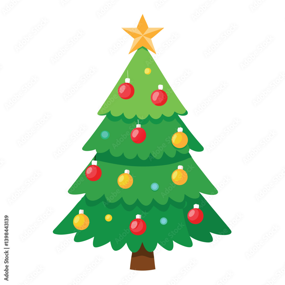Christmas tree isolated on white background Christmas tree isolated on white background