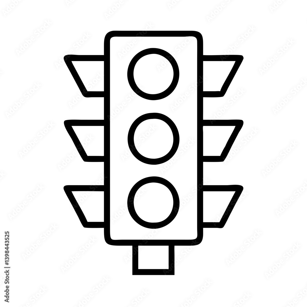 Traffic light vector icon illustration for road safety and transportation design element symbol Traffic light vector icon illustration for road safety and transportation design element symbol
