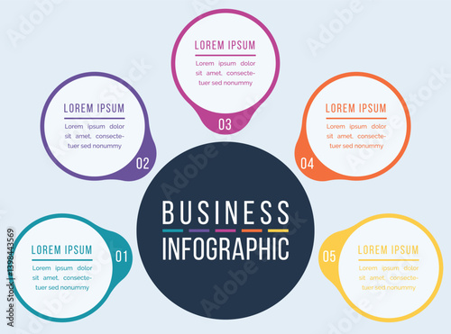 Business Infographic 5 Steps for Data Visualization