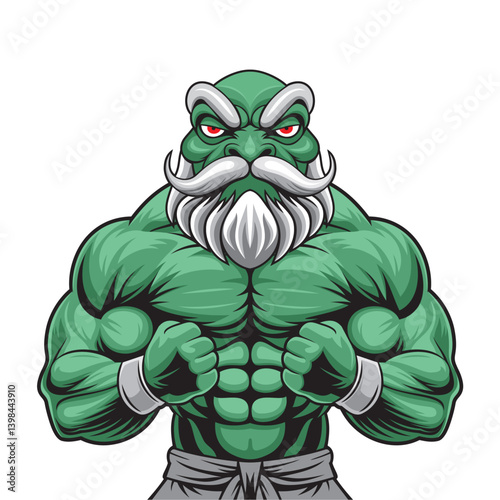 goblin mascot vector illustration muscular goblin design