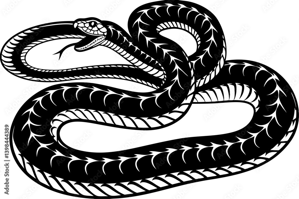 Fototapeta premium Discover a captivating collection of vector illustrations featuring reptiles and amphibians in stunning detail. The 