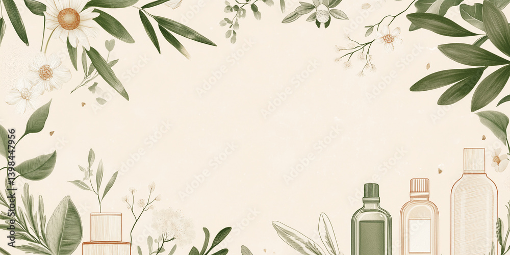Soft White Background with Leaf Patterns