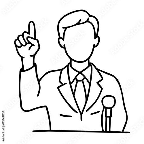 Businessman Speaker Vector Art for Presentations and Educational Materials