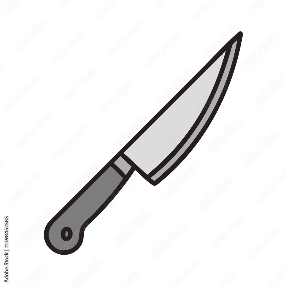 Kitchen Knife with Sharp Blade Icon Design Kitchen Knife with Sharp Blade Icon Design