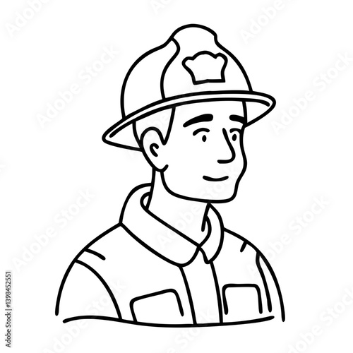 Firefighter Helmet Illustration Vector Design for Educational and Safety Themes