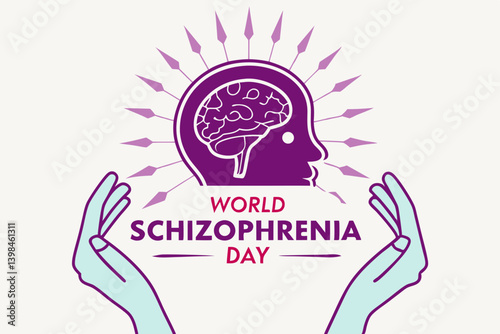 WORLD SCHIZOPHRENIA DAY vector illustration