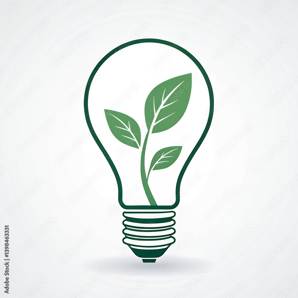 Green Energy Idea Eco Friendly Lightbulb with Plant Green Energy Idea Eco Friendly Lightbulb with Plant