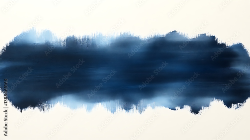 Fototapeta premium Abstract Blue Brushstroke Art