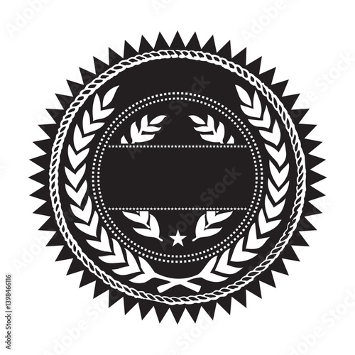 Medal for the certificate of achievement. Award seal. Medal badge. Empty template. Vector illustrations EPS 10