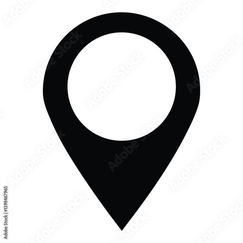 a location icon silhouette vector illustration.