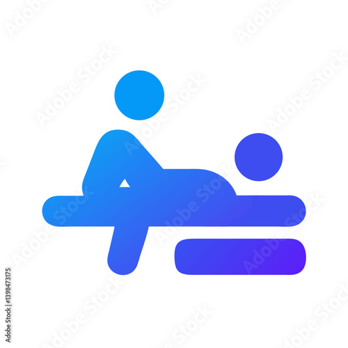 Massage therapy icon depicting relaxation and wellness  