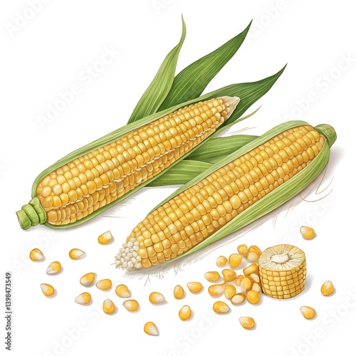 Wallpaper Mural Corn seeds isolated on a transparent background Torontodigital.ca