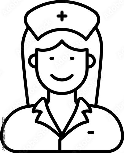 Nurse icon stock vector illustration