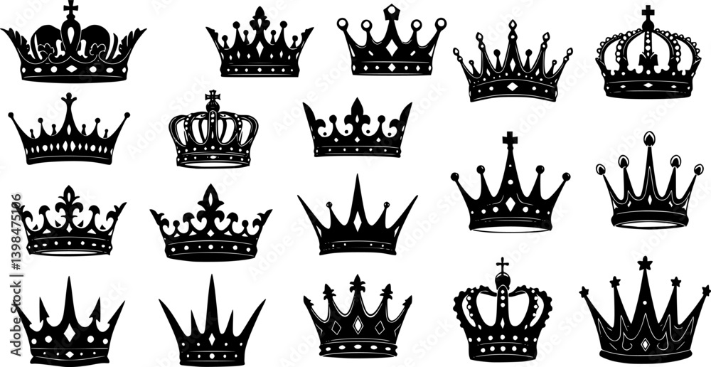 Obraz premium Crown collection - vector illustration