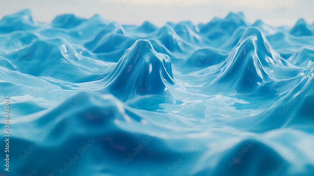 Obraz premium Abstract Blue Mountains Landscape (1)