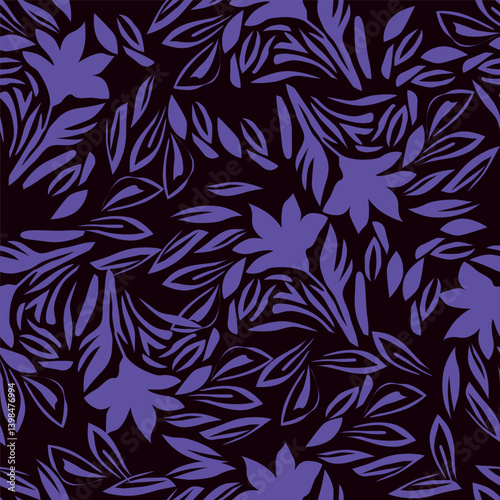 Wallpaper Mural Exotic hand drawn flowers, seamless patterns with floral for fabric, textiles, clothing, wrapping paper, cover, banner, home decor, abstract backgrounds Torontodigital.ca