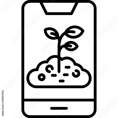 Smart Farm Icon Vector Element