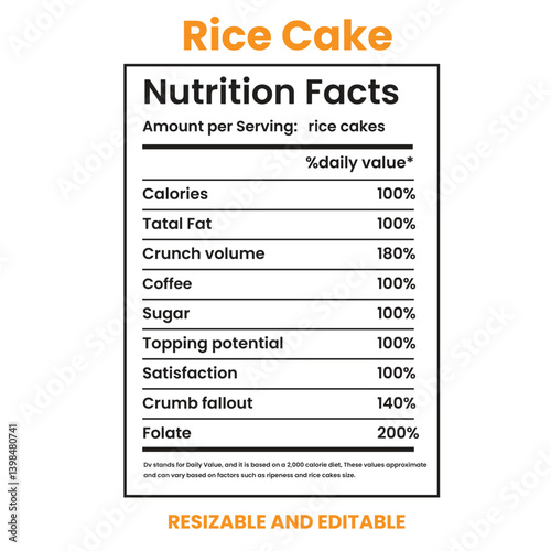 Rice Cake Nutrition Facts, nutrition Label,twisted tea nutrition facts,nutrition calculator,