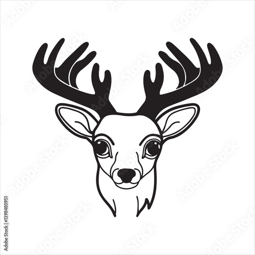 Deer Illustration for Forest Wildlife and Graceful Herbivore Concepts