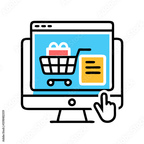 e commerce icon, e commerce vector illustration-simple illustration of e commerce, perfect for e commerce logos and icons