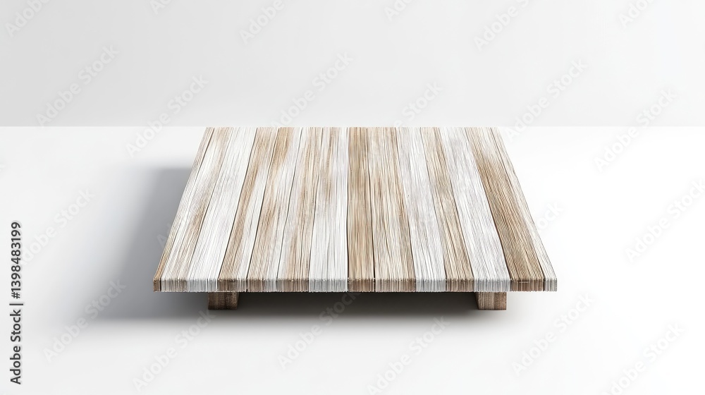Fototapeta premium Square light wood tabletop