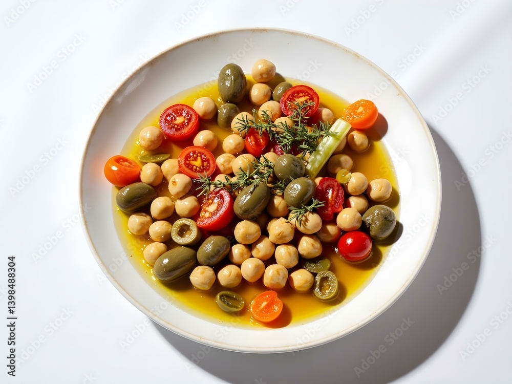 Mediterranean chickpea salad with olives and cherry tomatoes Mediterranean chickpea salad with olives and cherry tomatoes