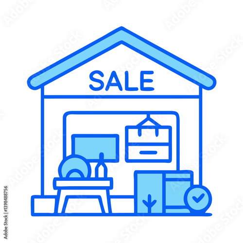 garage sale icon, garage sale vector illustration-simple illustration of garage sale, perfect for garage sale logos and icons
