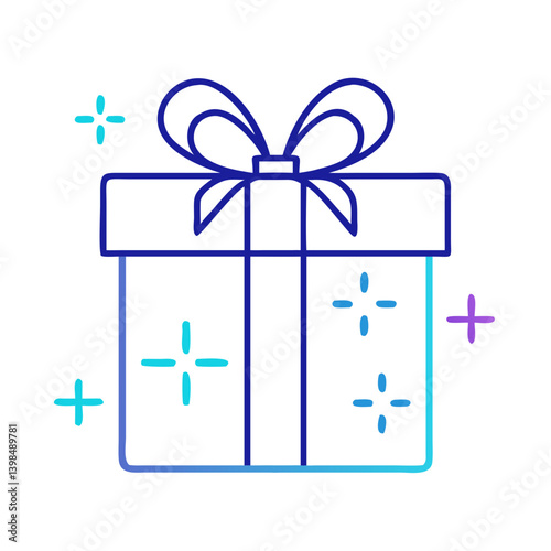 gift icon, gift vector illustration-simple illustration of gift, perfect for gift logos and icons
