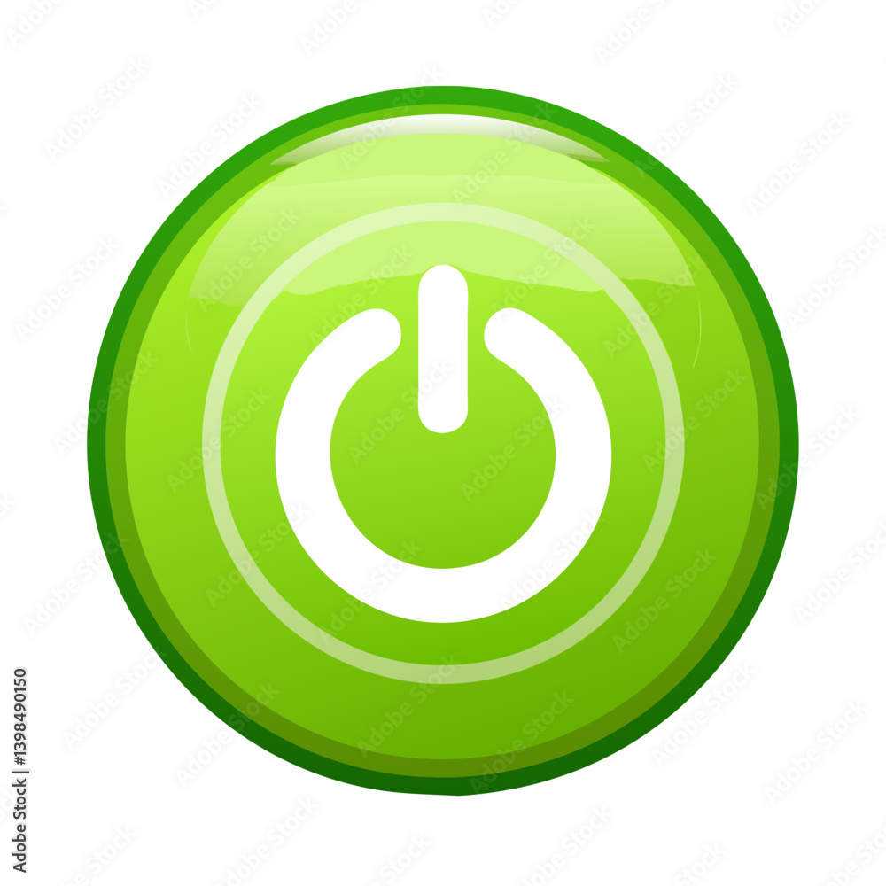 glossy green power button icon, glossy green power button vector illustration-simple illustration of glossy green power button, perfect for glossy green power button logos and icons glossy green power button icon, glossy green power button vector illustration-simple illustration of glossy green power button, perfect for glossy green power button logos and icons