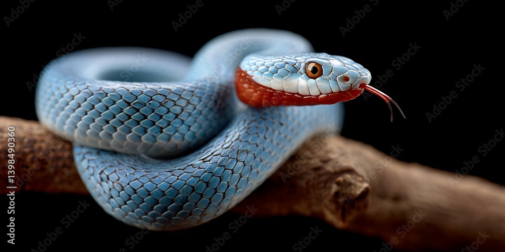 Fototapeta premium Azure serpent on branch