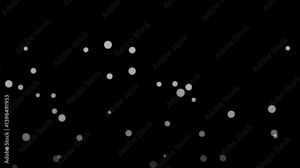 Floating white bokeh light particles on black background Floating white bokeh light particles on black background