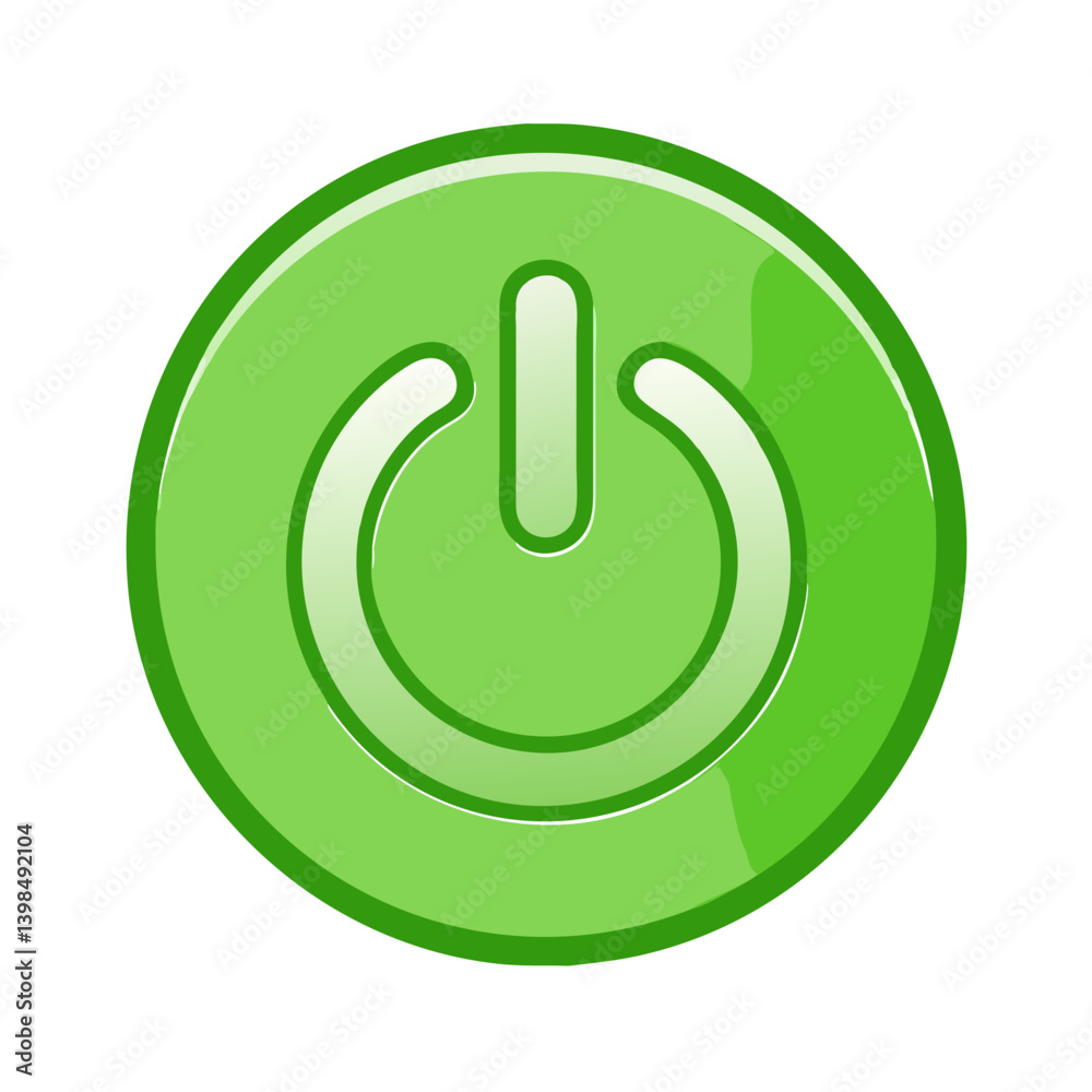 green power button icon, green power button vector illustration-simple illustration of green power button, perfect for green power button logos and icons green power button icon, green power button vector illustration-simple illustration of green power button, perfect for green power button logos and icons