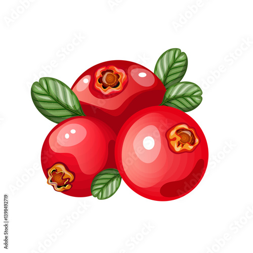 Lingonberries with leaves