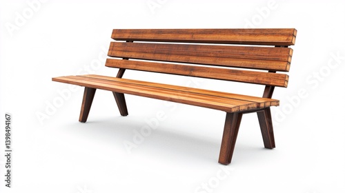 Wooden bench for outdoor spaces with natural design and aesthetic appeal