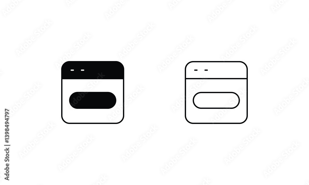 OPEN IN BROWSER icons set vector stock illustration OPEN IN BROWSER icons set vector stock illustration