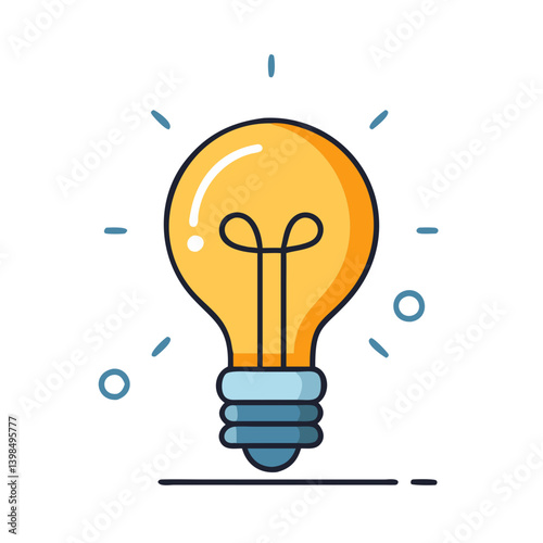 idea light bulb icon, idea light bulb vector illustration-simple illustration of idea light bulb, perfect for idea light bulb logos and icons
