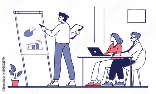 Business Team Analyzing Charts in Office Meeting