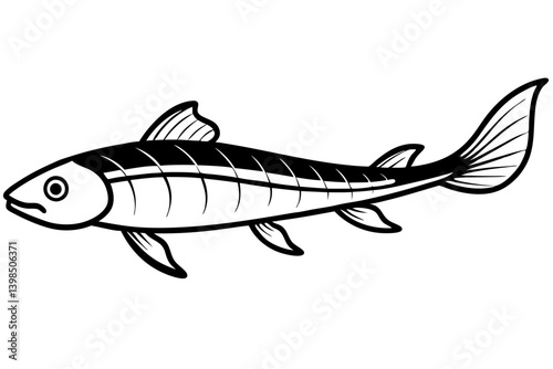 Oarfish Outline Design