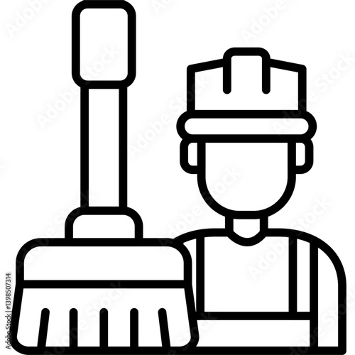 Janitor Icon Vector Element