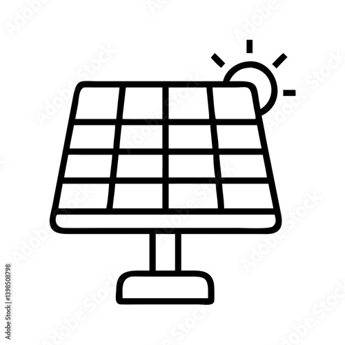 Canvastavla Solar panel icon vector illustration for renewable energy and sustainable techno