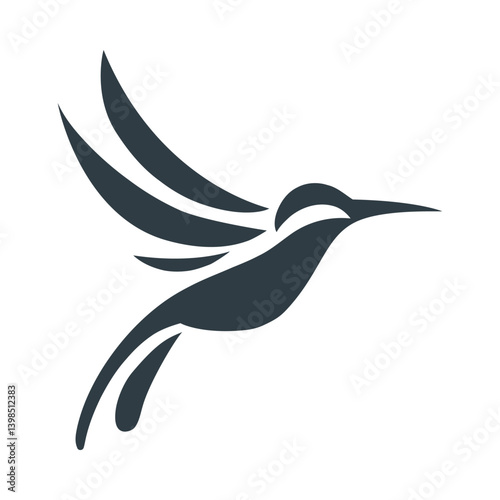 Humming bird logo. vector illustration.