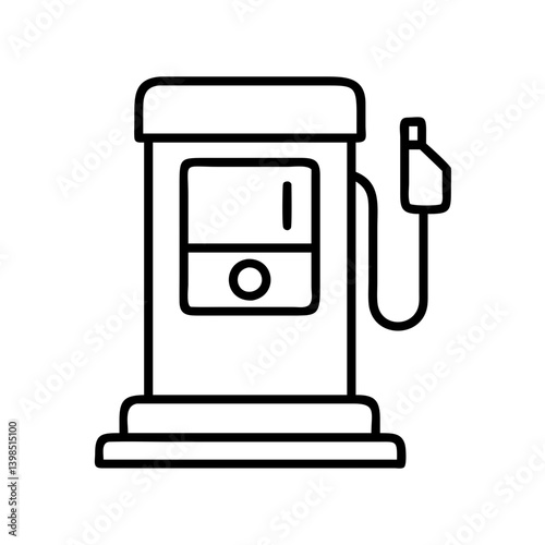 Gas station fuel pump icon vector illustration for petrol energy and service design needs