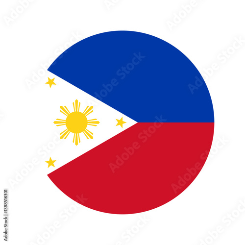 Round Philippines flag icon