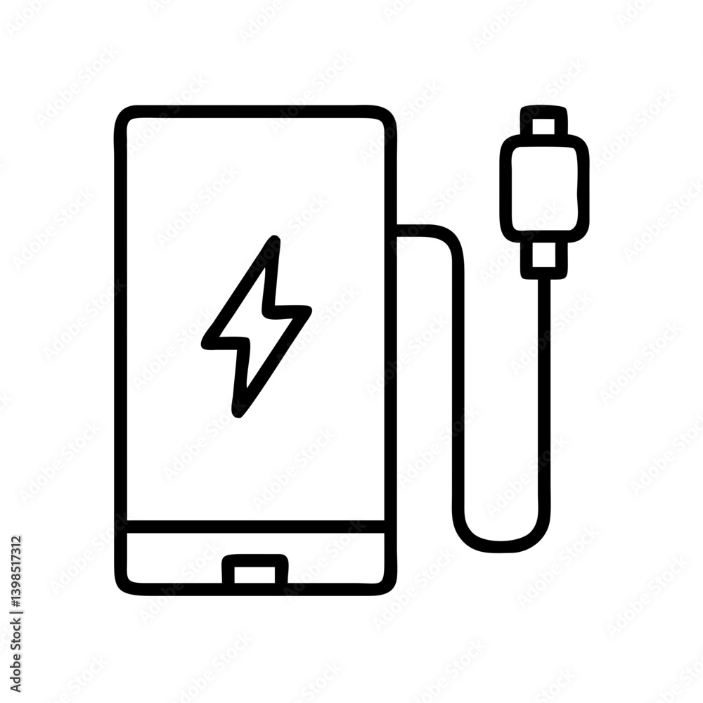 Charging phone icon vector illustration mobile charger symbol smartphone electricity power supply connection cable 90 Charging phone icon vector illustration mobile charger symbol smartphone electricity power supply connection cable 90
