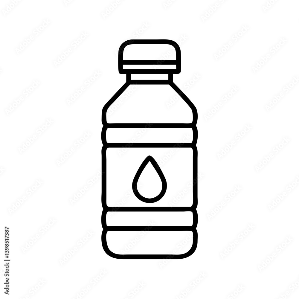 Water bottle icon vector illustration, reusable water bottle, plastic bottle, water container icon Water bottle icon vector illustration, reusable water bottle, plastic bottle, water container icon