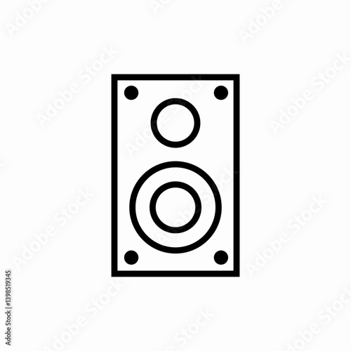 Professional audio speaker icon vector sign