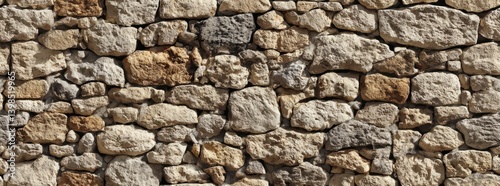 Seamless Light Brown Stone Wall Texture for Design and Background Use