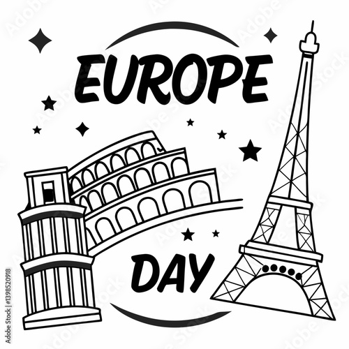 EUROPE DAY  vector illustration