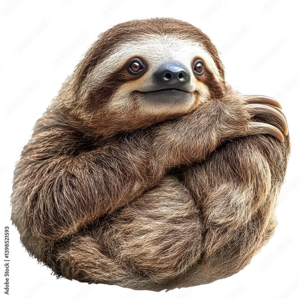 Fototapeta premium Sloth isolated on white background